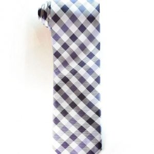 Checked Purple Tie