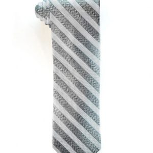Silver Striped Tie