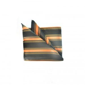 Orange/Black Pocket Square