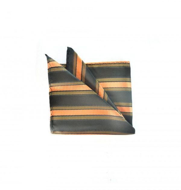 Orange/Black Pocket Square