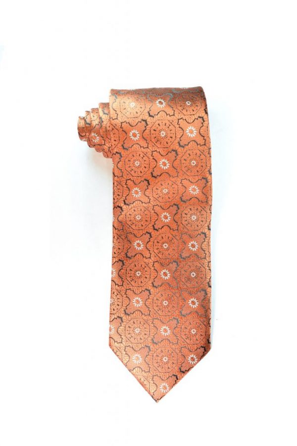 Orange designed Tie