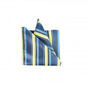 Yellow/Blue Striped Pocket Square