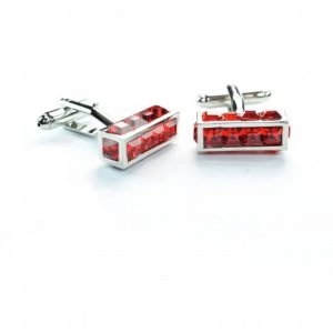 Red Crystal cufflinks