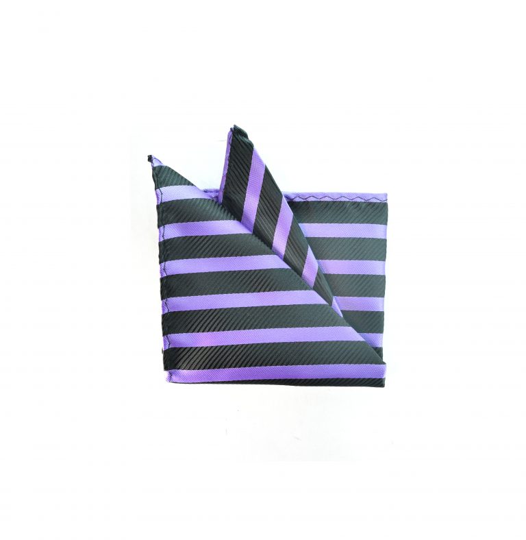 Purple/Black Pocket Square