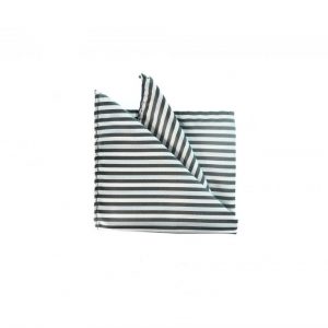 Silver Striped Pocket Square
