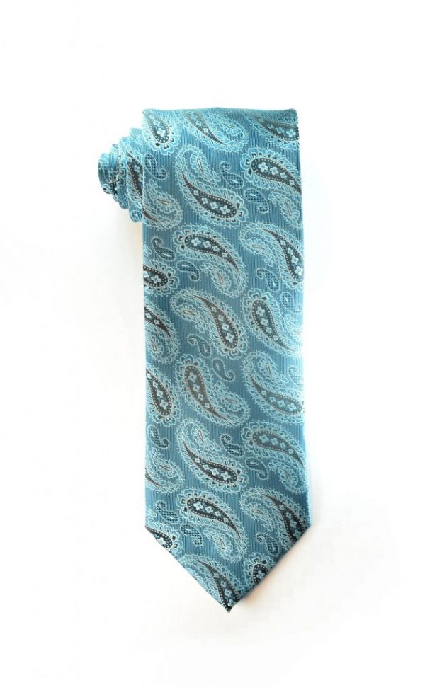 Turquoise with black Tie