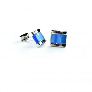 Blue Silver Cufflinks