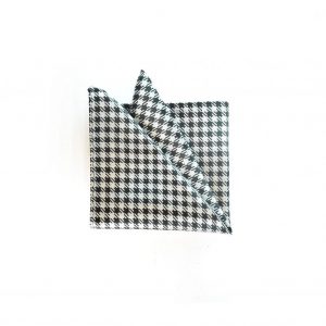 Black/Silver Pocket Square