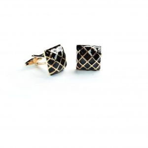Gold/Black Domes Cufflinks