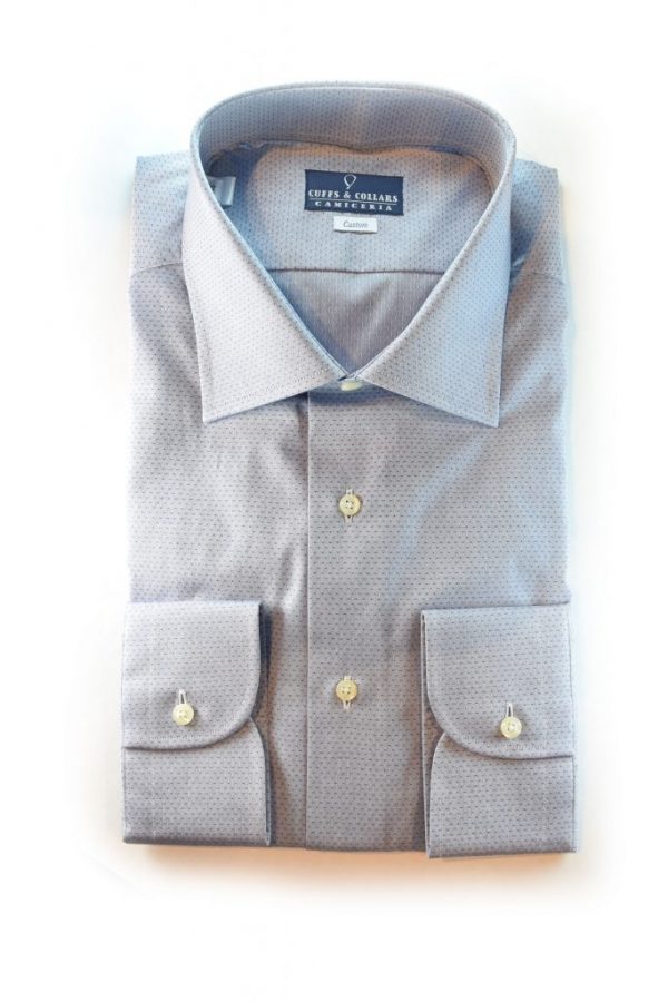 Greyish Shirt with Blue Points
