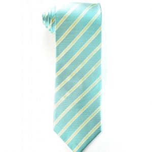 Cyan Striped Tie