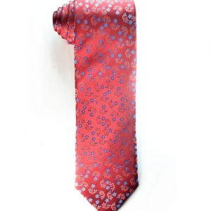 Made in Italy Red Flower Tie