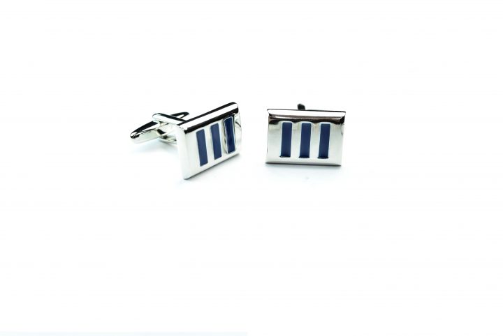 Vertical Blue Cufflinks