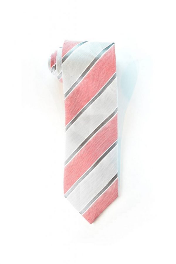 Pink/Silver Tie