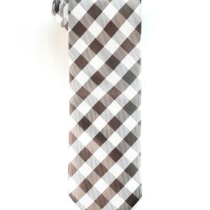 Brown Checked Tie