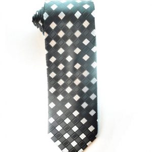 Black Tie with white squares