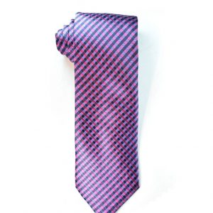 Checked Pink/Purple Tie