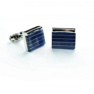 Striped dark blue Cufflinks
