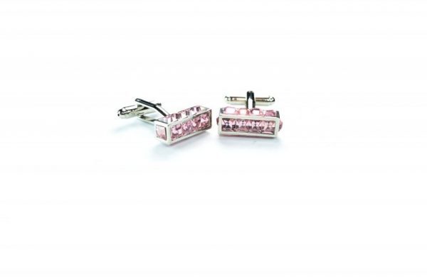 Pink Criystal Cufflinks
