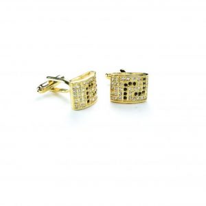 Gold Crystal Cufflinks