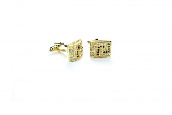 Gold Crystal Cufflinks