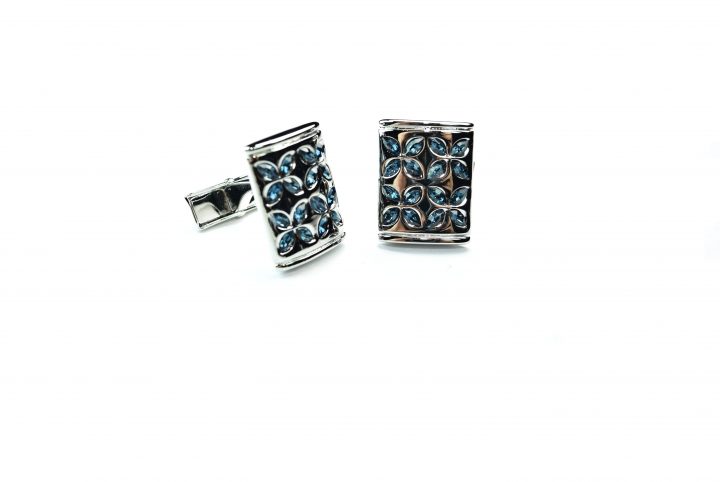 Crystal Flower Cufflinks