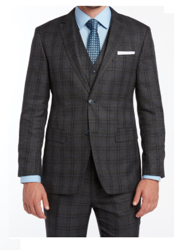CHARCOAL PLAID SUIT