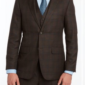 BROWN PLAID SUIT