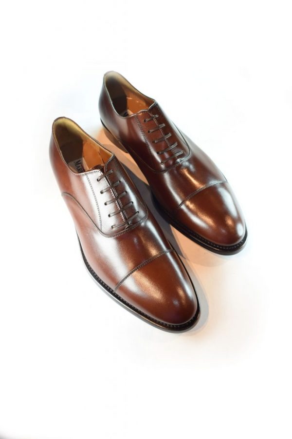 Enriched Brown Cap Toe Shoes