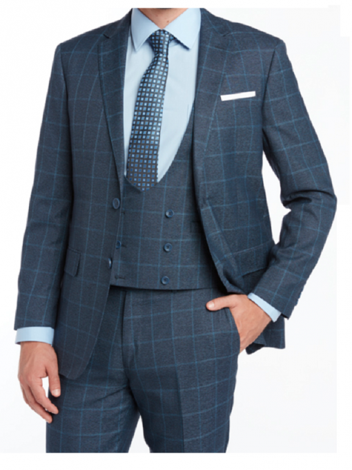 BLUE WINDOWPANE SUIT