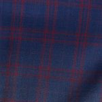 Navy red check Suit Slim Fit - Image 3