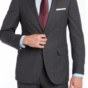 CHARCOAL PLAID SUIT