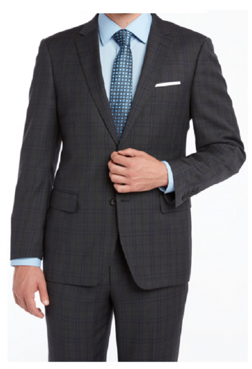 CHARCOAL WINDOWPANE SUIT