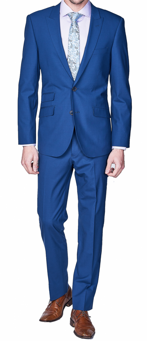 French Blue Peak Suit Slim Fit - Image 2