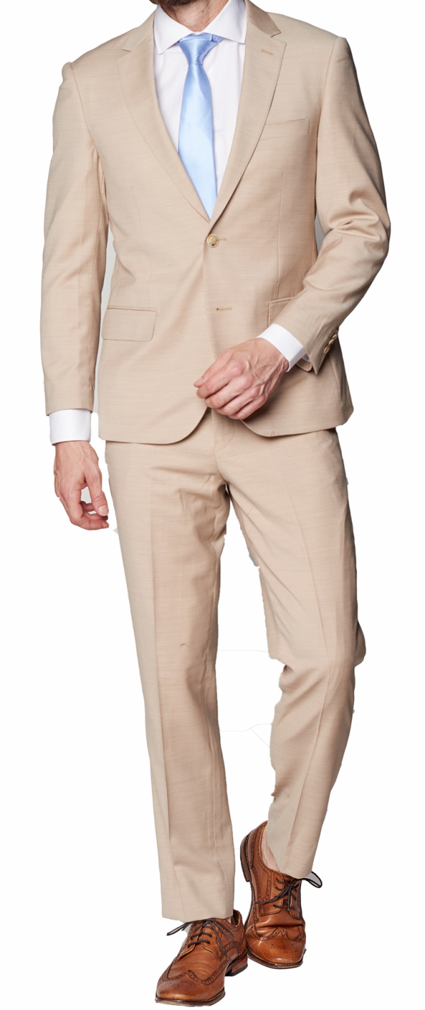 Beige Suit Slim Fit - Image 2