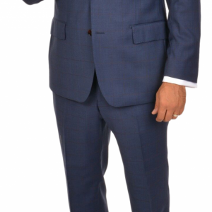 Navy Windowpane Suit