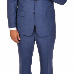 Elegant Blue Pindot Suit