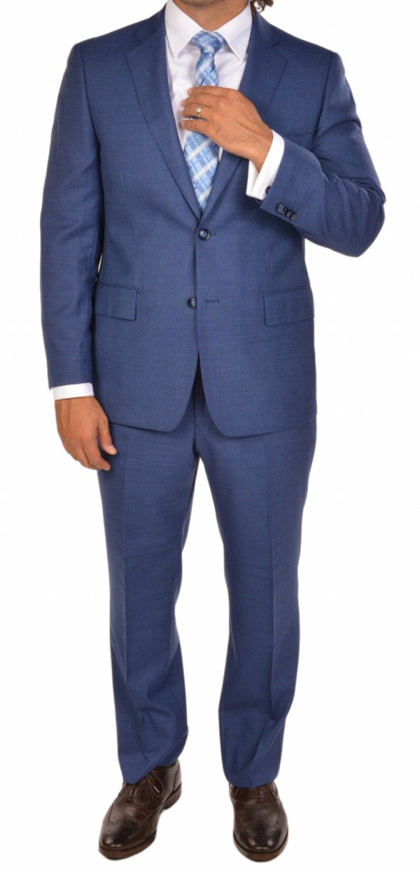 Elegant Blue Pindot Suit