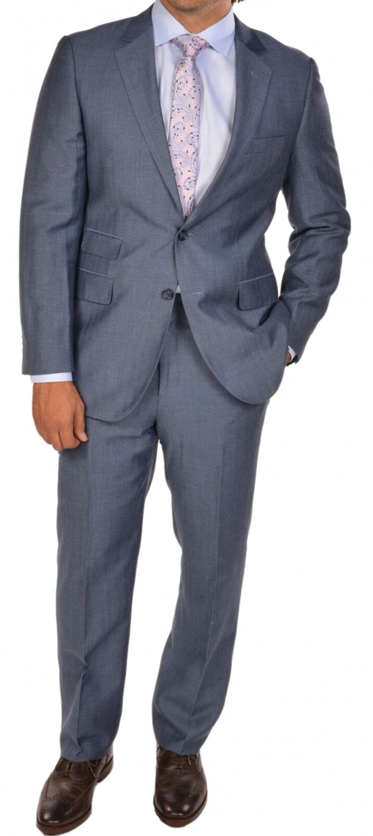 Lite Blue Herringbone Suit