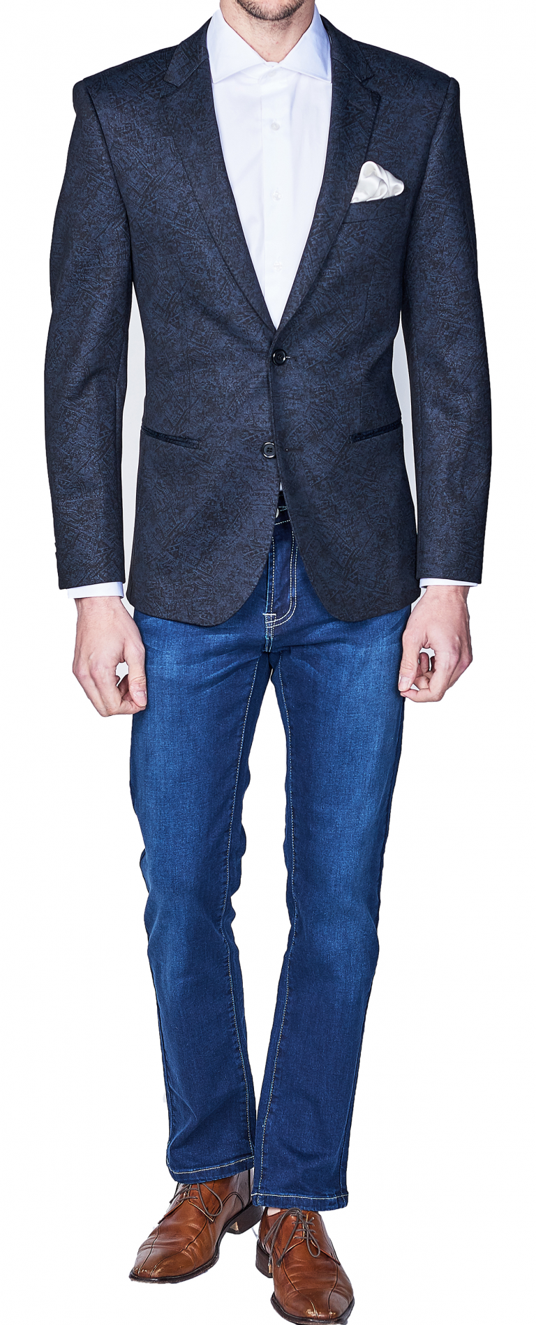 Navy Fancy Sport Jacket