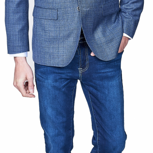 Medium Blue Basketweave Sport Jacket