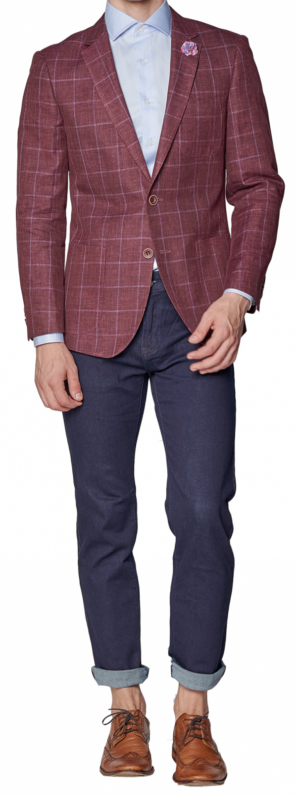 Plum Windowpane Sport Jacket