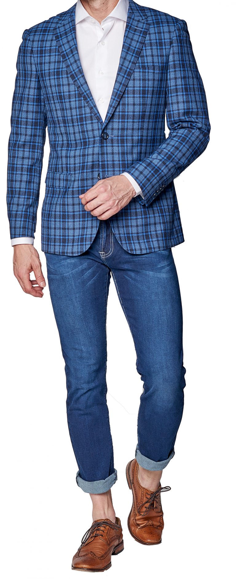 Blue Plaid Sport Jacket