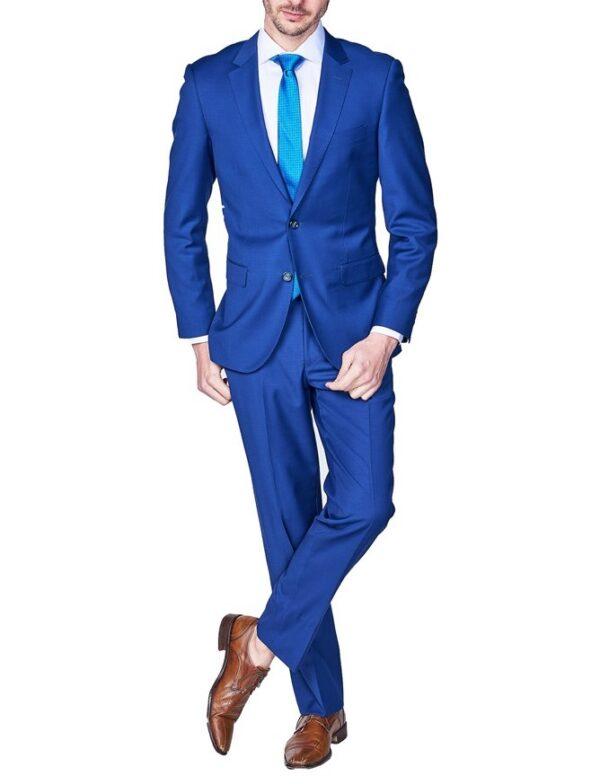 French Blue Peak Suit Slim Fit